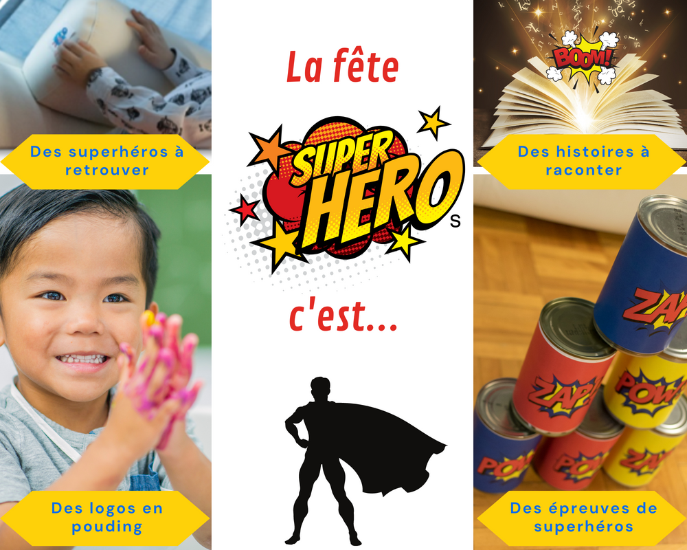 Boite prête-à-fêter «Superhéros» (pour 8 enfants)
